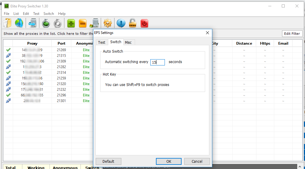 SSLPrivateProxy Rotate - Select interval