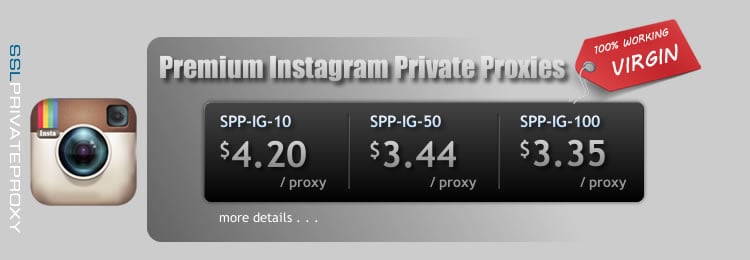 buy premium instagram private proxies by ssl proxy